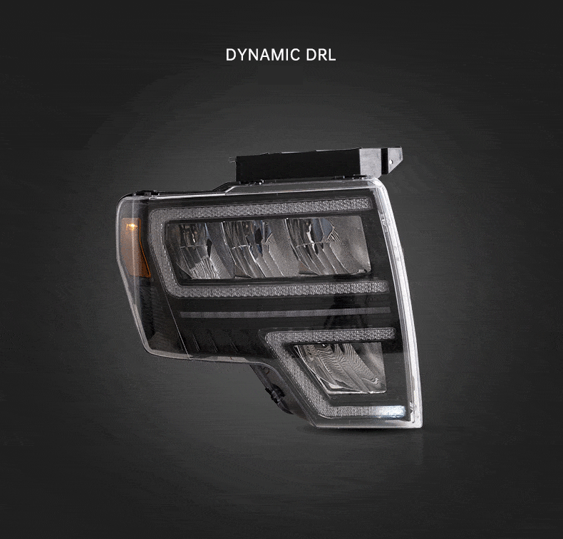 LED Reflection Bowl HeadLights - Chrome For 09-14 Ford F150 12th Gen