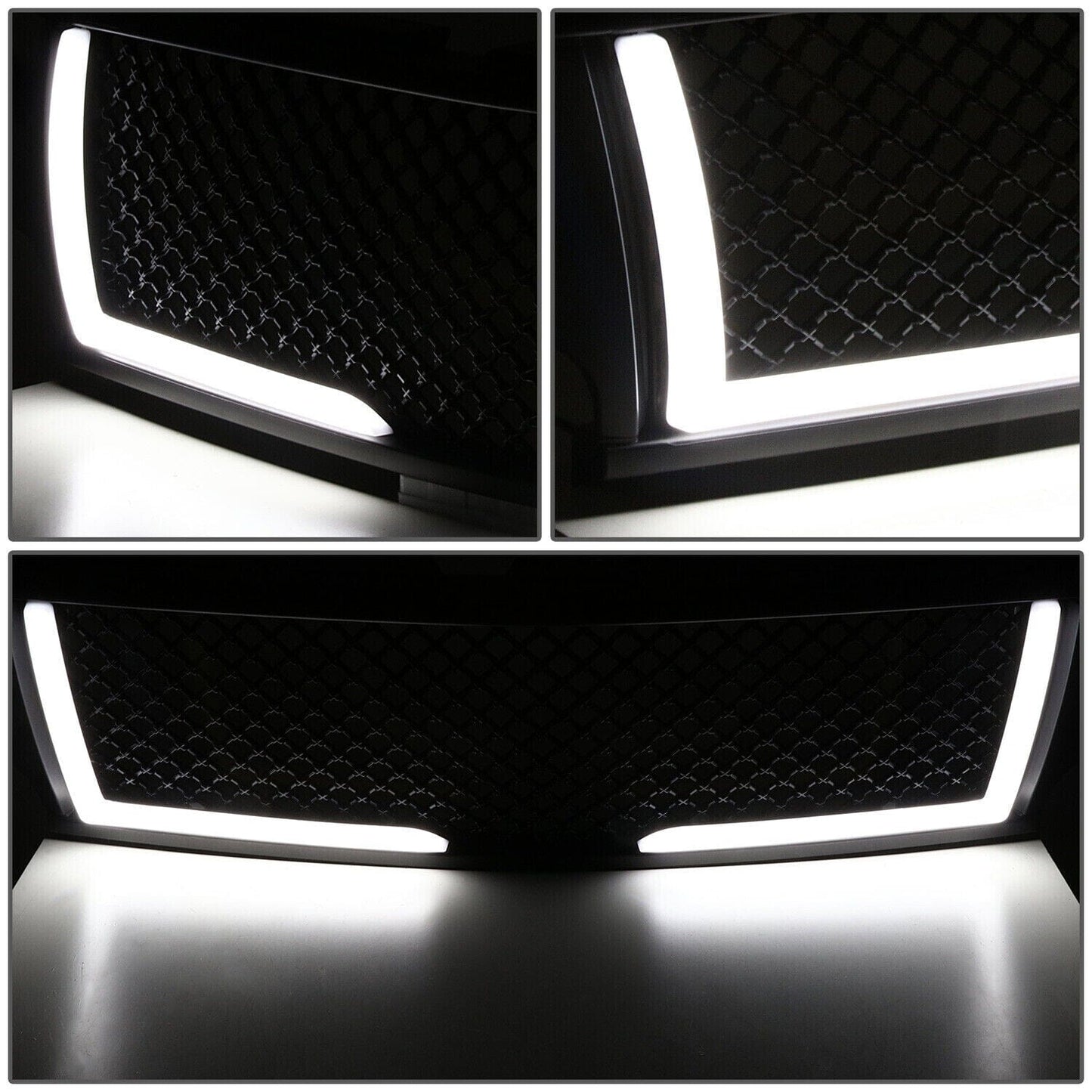 Mesh Front Grille w/LED DRL-Matte Black For 99-06 Chevy Silverado