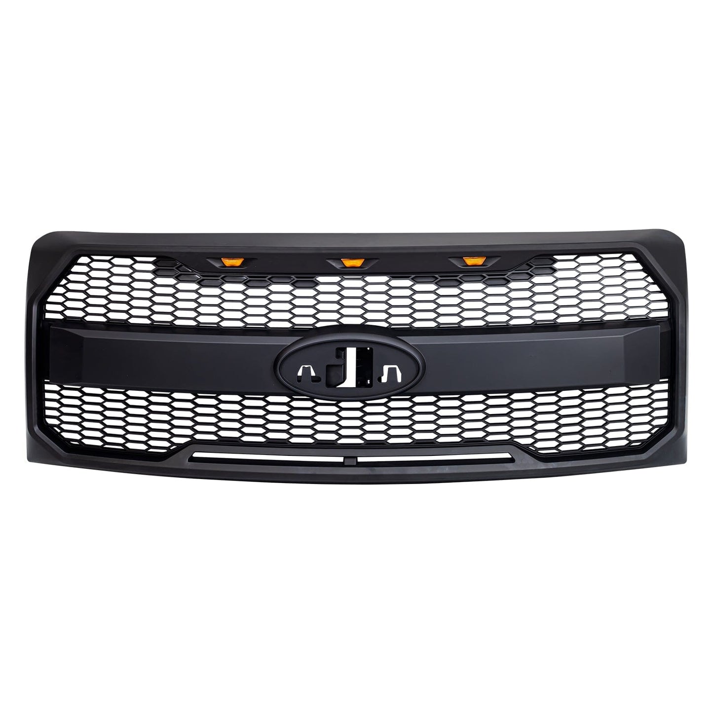 Raptor Style Mesh Grille W/Amber Lights Labeled Brackets For 2009-2014 Ford F150| Amoffroad