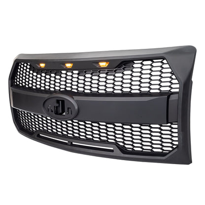 Raptor Style Mesh Grille W/Amber Lights Labeled Brackets For 2009-2014 Ford F150| Amoffroad