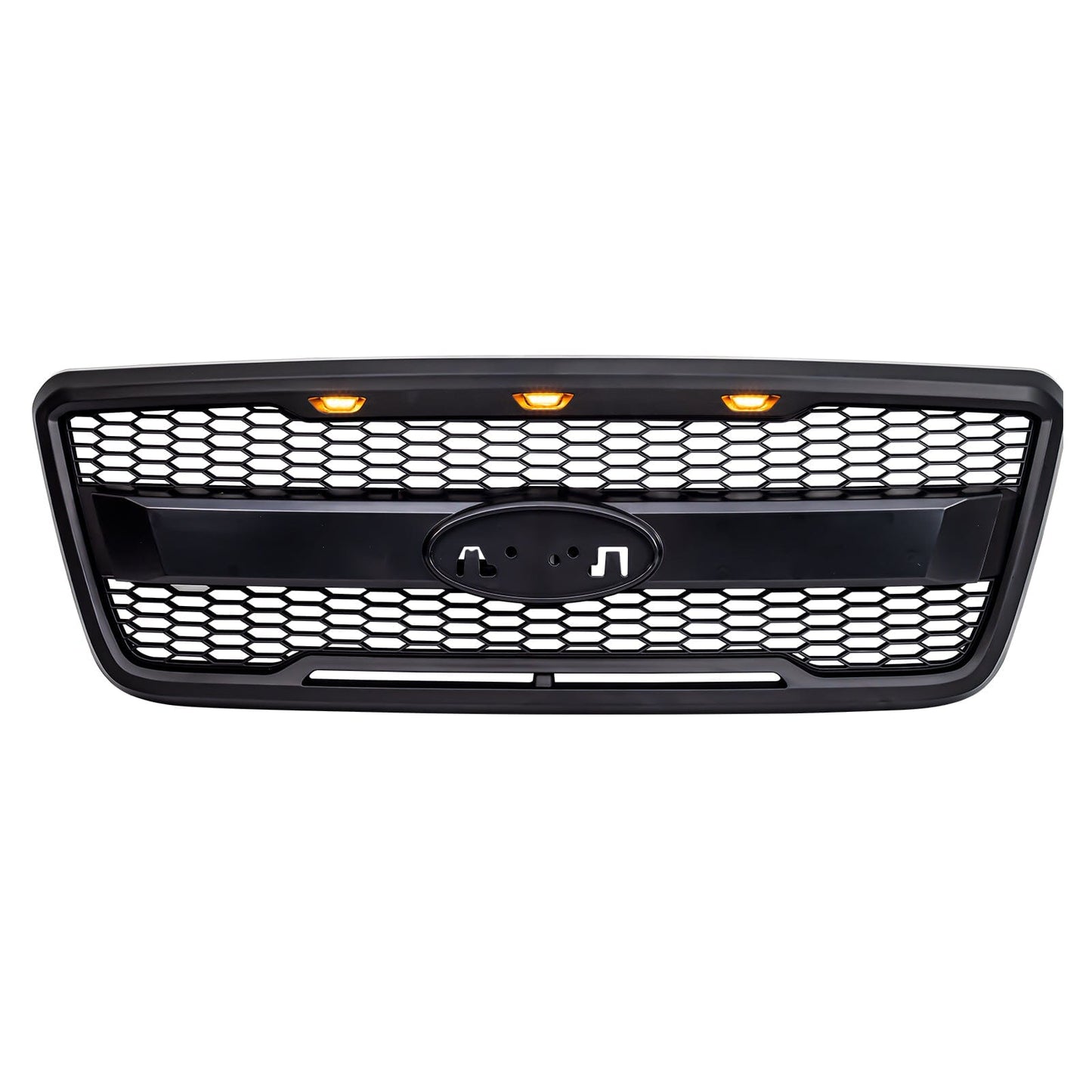 Raptor Style Mesh Grille W/Drl & Turn Signal Lights Labeled Brackets For 2004-2008 Ford F150| Amoffroad