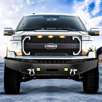 Raptor Style Mesh Grille W/Drl & Turn Signal Lights Emblem Base For 2009-2014 Ford F150|Amoffroad