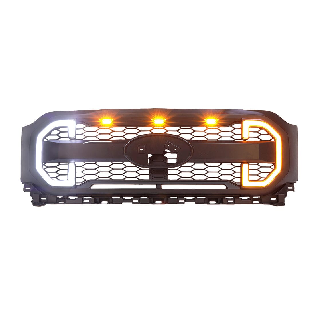 Black Raptor Style Mesh Grille For 05-11 Toyota Tacoma – Red Letters & LED Lights By Xtreme TruX