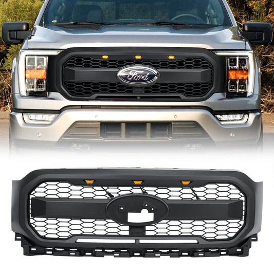 Raptor Style Mesh Grille W/Emblem Bracket For 2021-2023 Ford F150 | Amoffroad