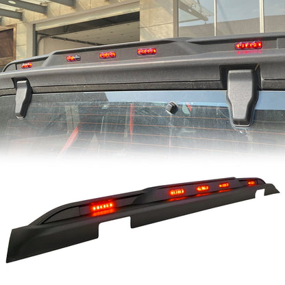 Rear Roof Spoiler w/ Red LED Lights for 18-23 Jeep Wrangler JL | Amoffroad