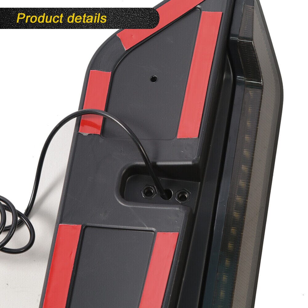 thumbnail image 2 of KUAFU Trunk Spoiler Wing W/Red LED 3rd Brake Light | India 2 of 13