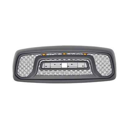 Rebel Style Front Grille W/Amber Led Lights For 2002-2005 Dodge Ram 1500 | Amoffroad