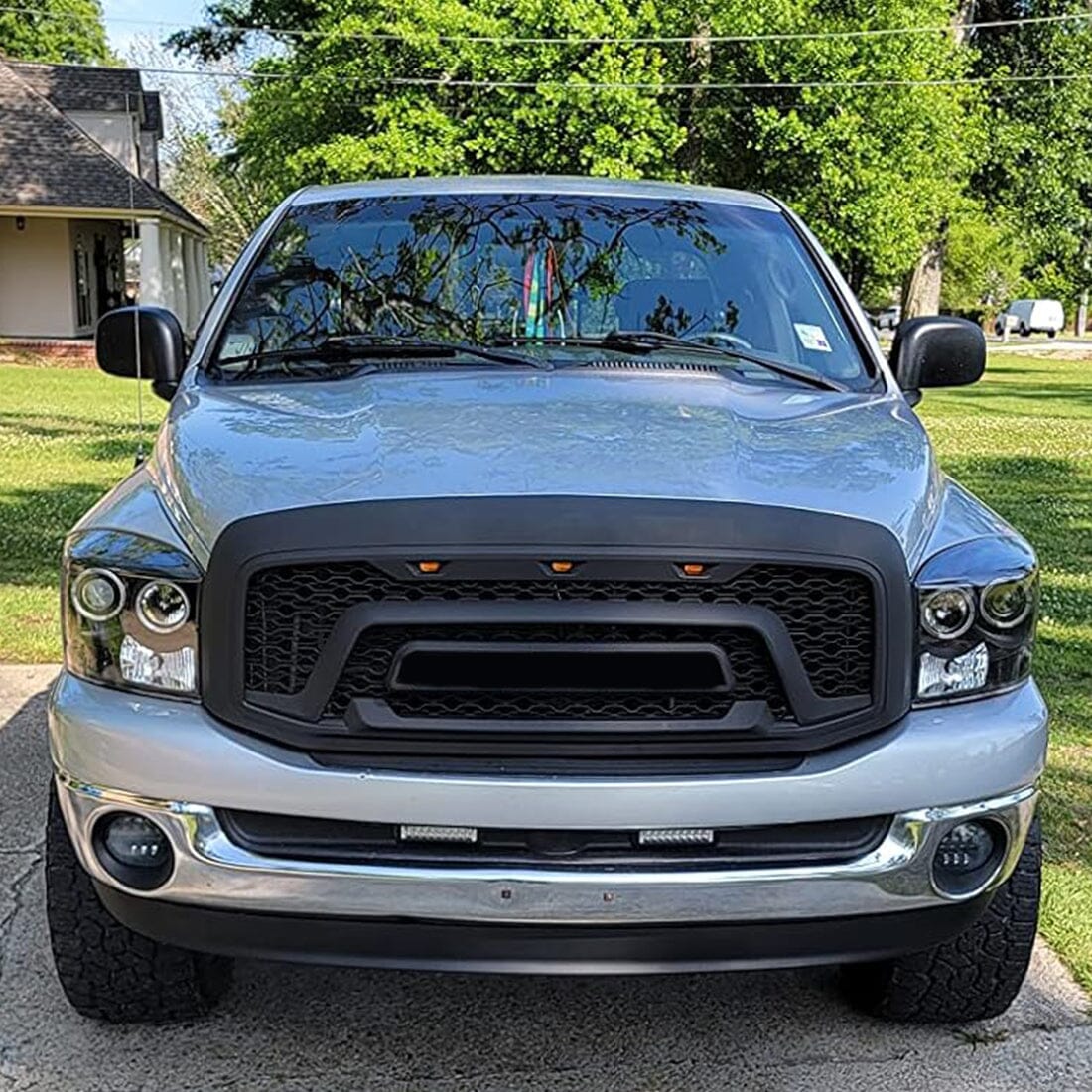 Rebel Style Front Grille W/Amber Led Lights For 2006-2008 Dodge Ram 1500| Amoffroad