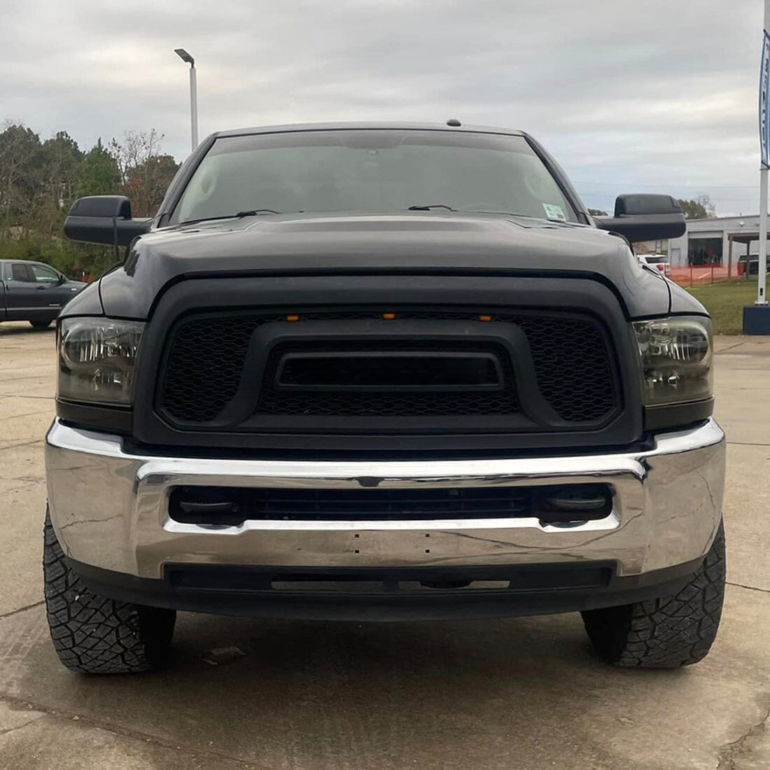 Rebel Style Front Grille W/Amber Led Lights For 2010-2019 Dodge Ram 2500| Amoffroad