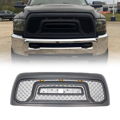 Rebel Style Front Grille W/Amber Led Lights For 2010-2019 Dodge Ram 2500| Amoffroad