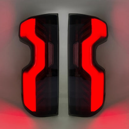 Red Lens LED Tail Lights W/ Start Animation For 2019–2026 Chevy Silverado 1500 & 2020–2026 Silverado 2500HD/3500HD | Amoffroad