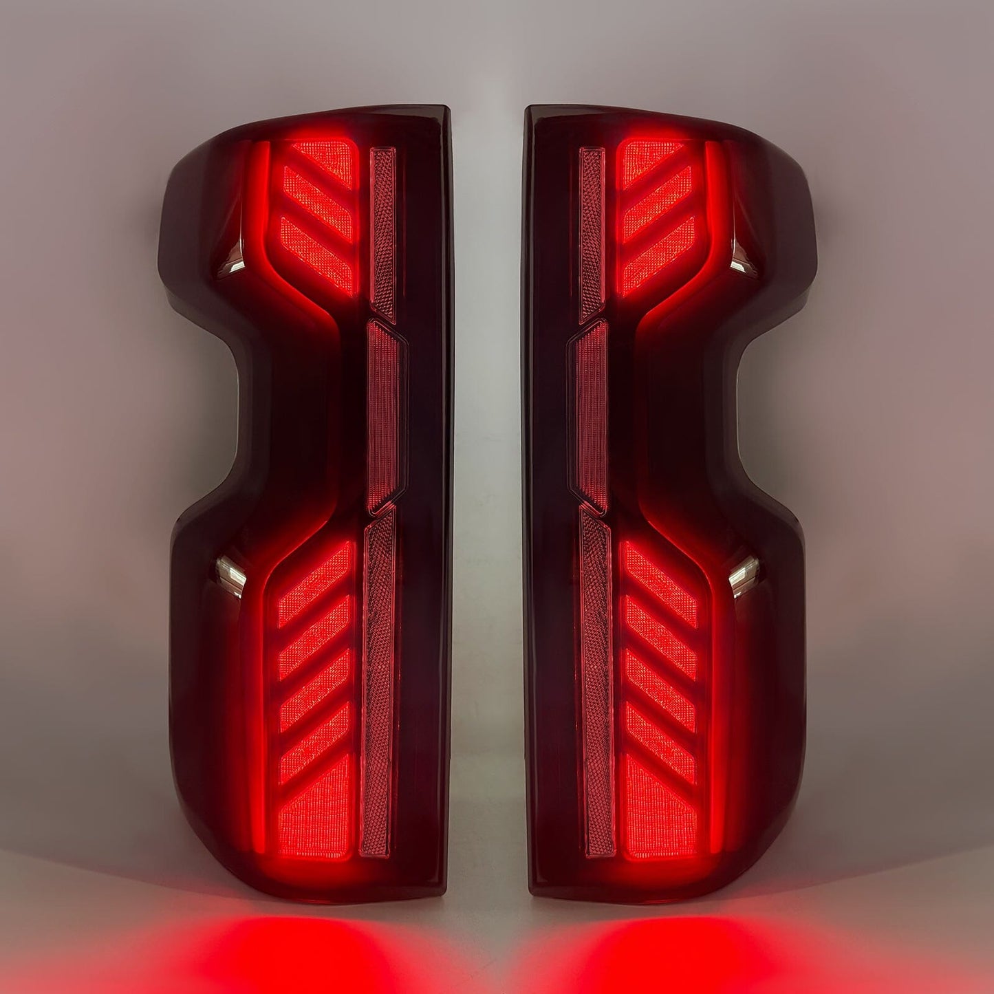 Red Lens LED Tail Lights W/ Start Animation For 2019–2026 Chevy Silverado 1500 & 2020–2026 Silverado 2500HD/3500HD | Amoffroad