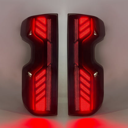 Red Lens LED Tail Lights W/ Start Animation For 2019–2026 Chevy Silverado 1500 & 2020–2026 Silverado 2500HD/3500HD | Amoffroad