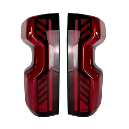 Red Lens LED Tail Lights W/ Start Animation For 2019–2026 Chevy Silverado 1500 & 2020–2026 Silverado 2500HD/3500HD | Amoffroad