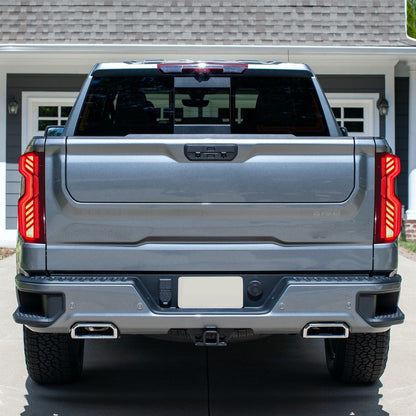 Red Lens LED Tail Lights W/ Start Animation For 2019–2026 Chevy Silverado 1500 & 2020–2026 Silverado 2500HD/3500HD | Amoffroad