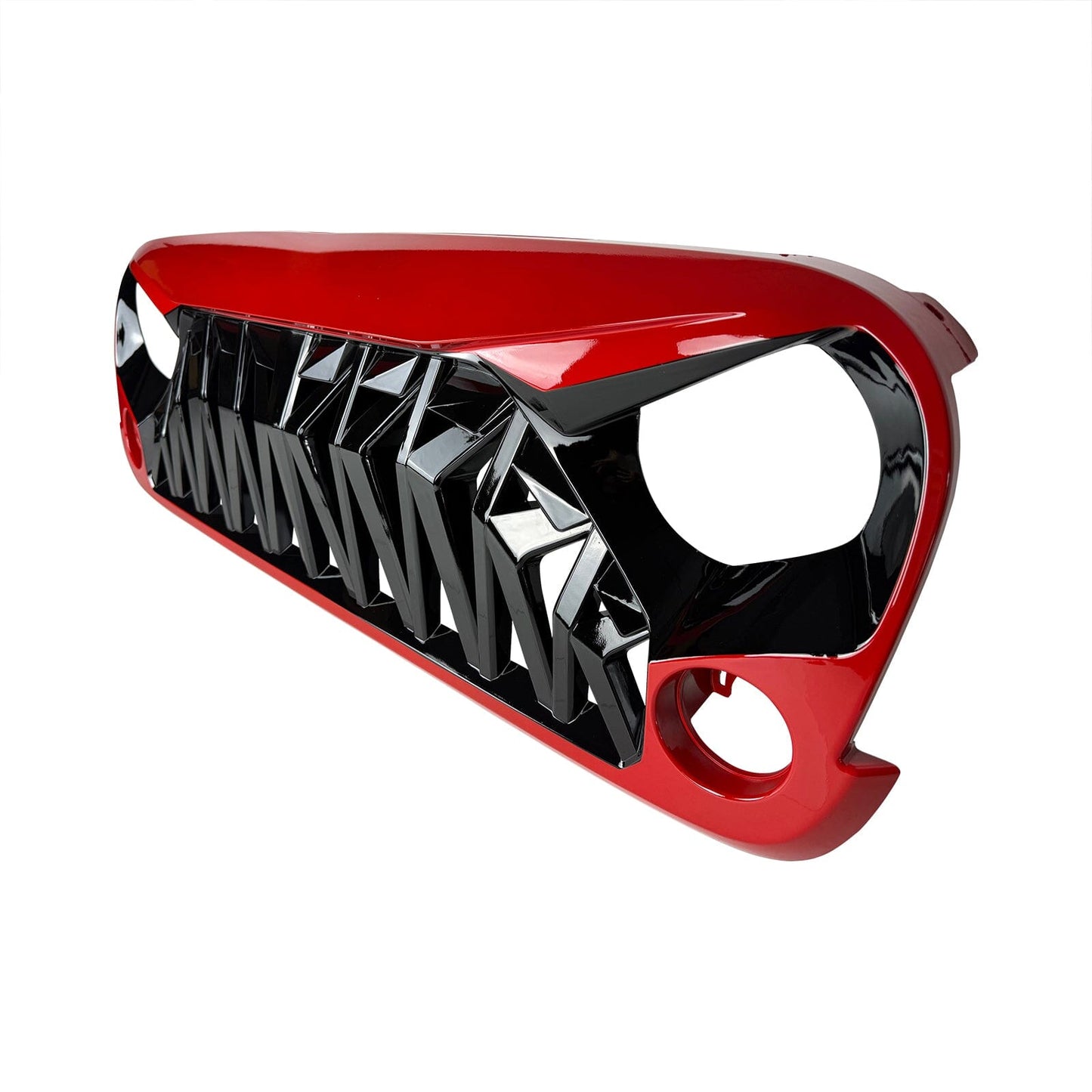 Shark Grille - Red & Black For 07-18 Wrangler JK/ JKU | Amoffroad