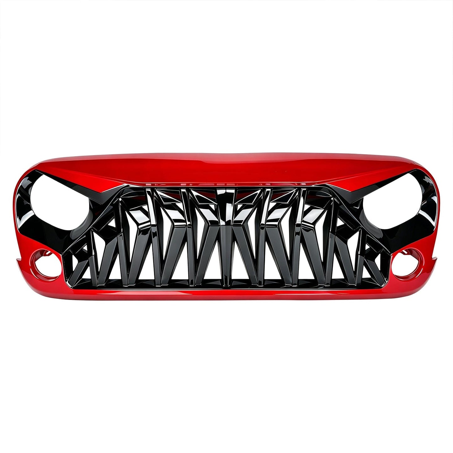Shark Grille - Red & Black For 07-18 Wrangler JK/ JKU | Amoffroad