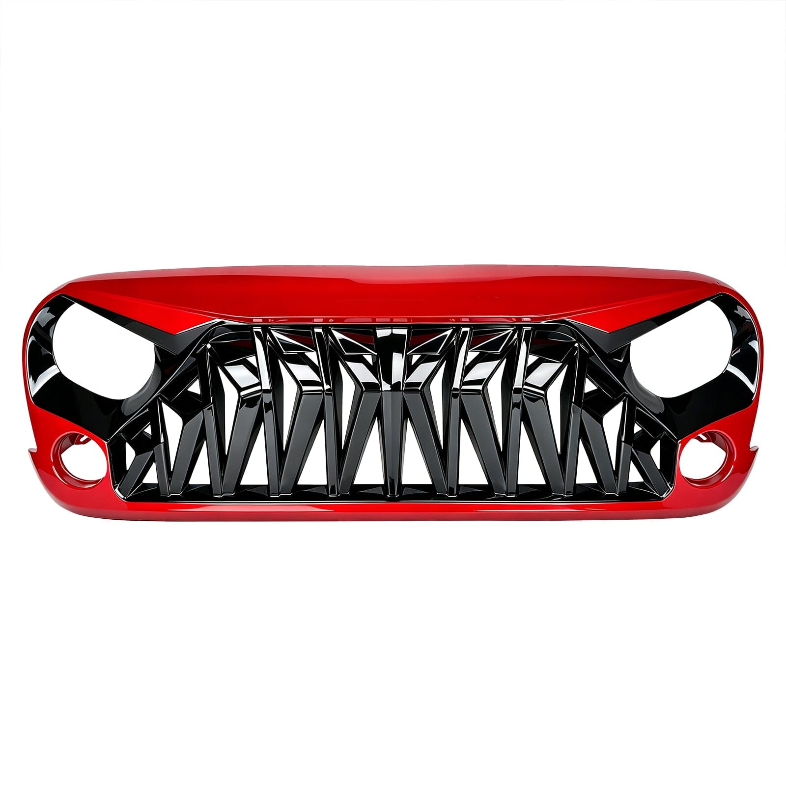 Shark Grille - Red & Black For 07-18 Wrangler JK/ JKU | Amoffroad