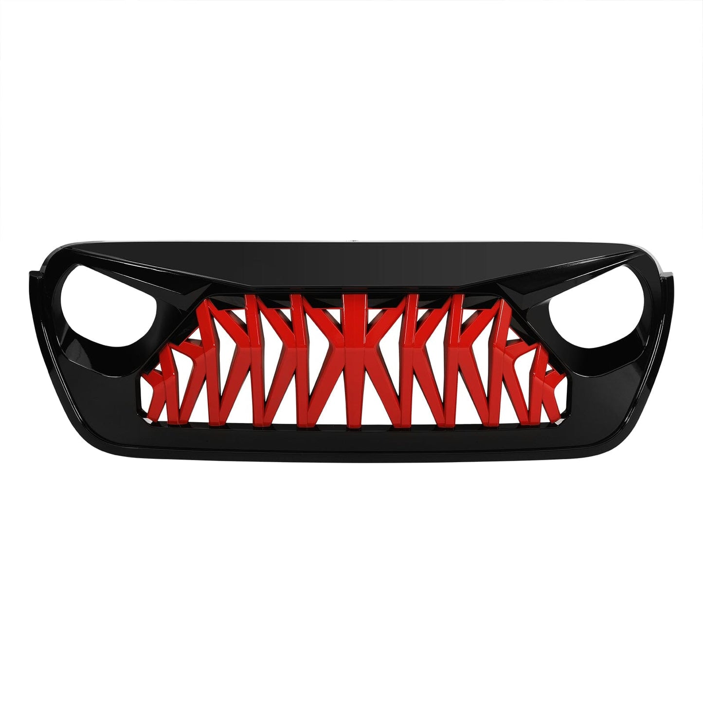 Shark Grille - Red & Black For 18+ Wrangler JL & Gladiator JT W/O Trailcam | Amoffroad