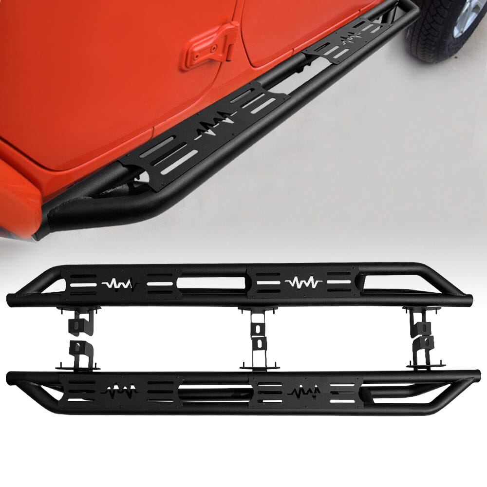 Side Step Bars-Lightning Style 4 Door for 18-23 Jeep Wrangler JL