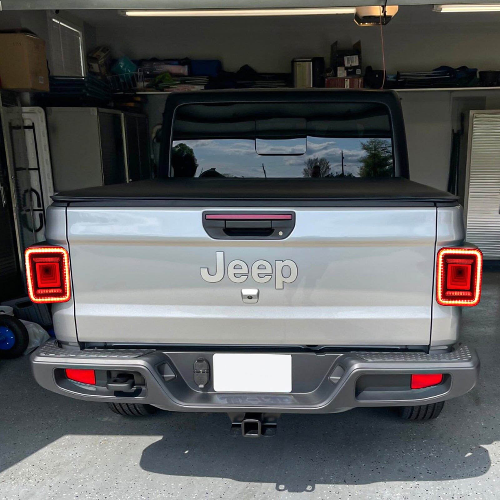 Smoked Cover Tunnel Tail Lights For 2020+ Jeep Gladiator JT | AM Off-Road