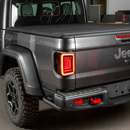 Smoked Cover Tunnel Tail Lights For 2020+ Jeep Gladiator JT | AM Off-Road