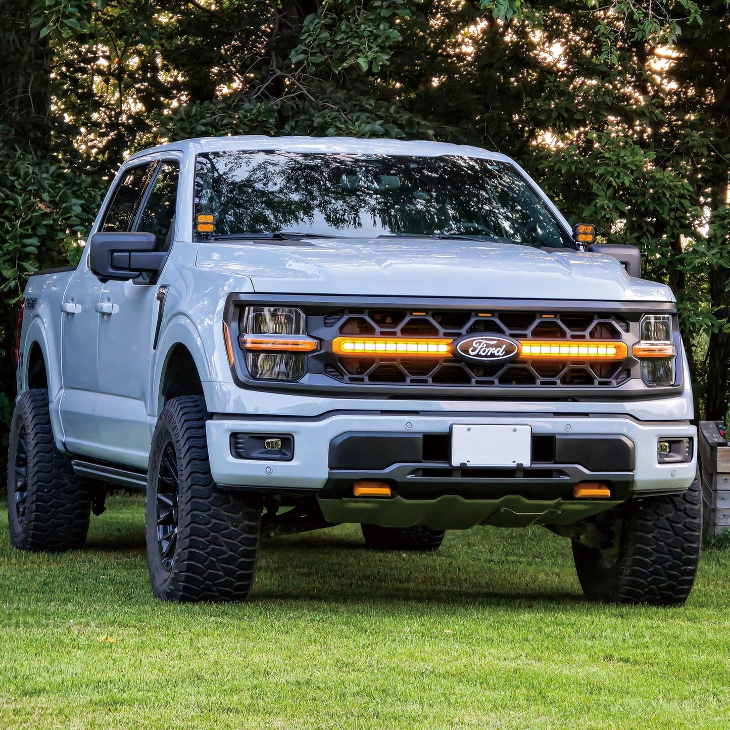 Smoked LED Amber Lights w/ Sequential Turn Signal For 24+ Ford F150 Tremor | AM Off-Road