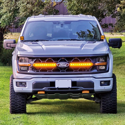 Smoked LED Amber Lights w/ Sequential Turn Signal For 24+ Ford F150 Tremor | AM Off-Road