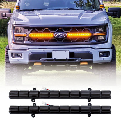 Smoked LED Amber Lights w/ Sequential Turn Signal For 24+ Ford F150 Tremor | AM Off-Road