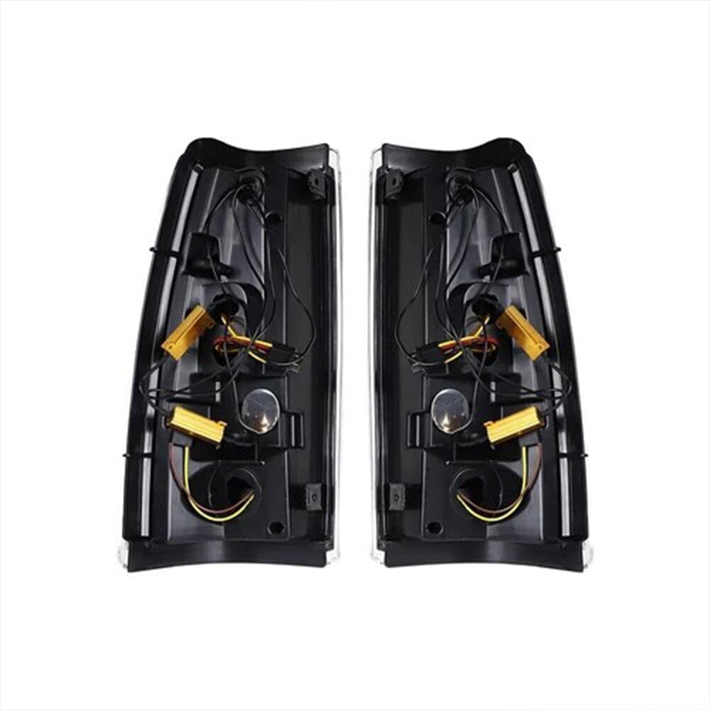 Smoked LED Tail Lights-Clear Lens for 99-06 Chevy Silverado & 99- 02 GMC Sierra 1500 2500 3500(DOT Approved) | Amoffroad