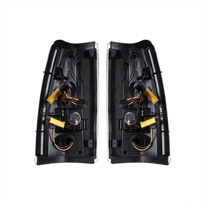 Smoked LED Tail Lights-Clear Lens for 99-06 Chevy Silverado & 99- 02 GMC Sierra 1500 2500 3500(DOT Approved) | Amoffroad