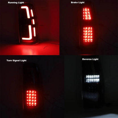Smoked LED Tail Lights-Clear Lens for 99-06 Chevy Silverado & 99- 02 GMC Sierra 1500 2500 3500(DOT Approved) | Amoffroad