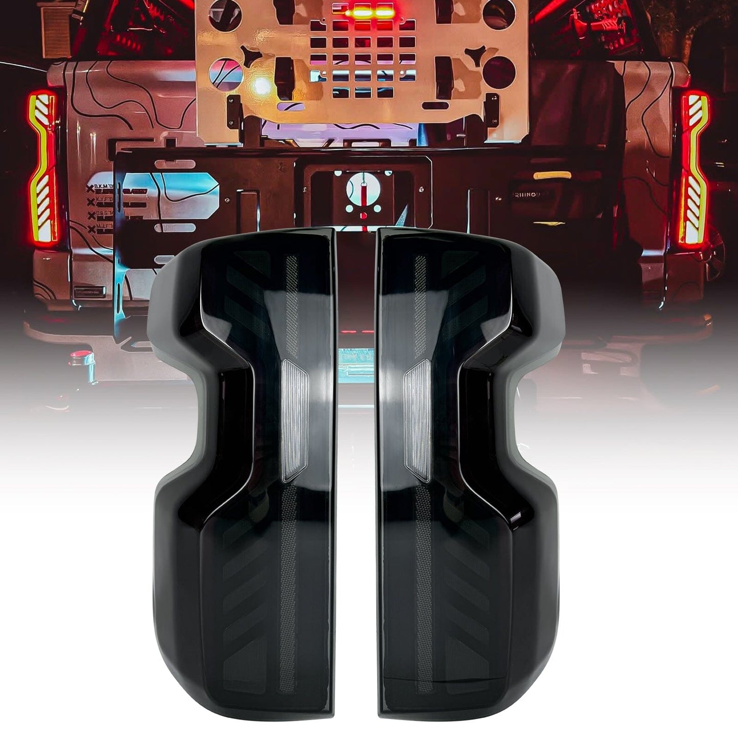 Smoked LED Tail Lights W/ Start Animation For 2019–2026 Chevy Silverado 1500 & 2020–2026 Silverado 2500HD/3500HD( ETA Late August)