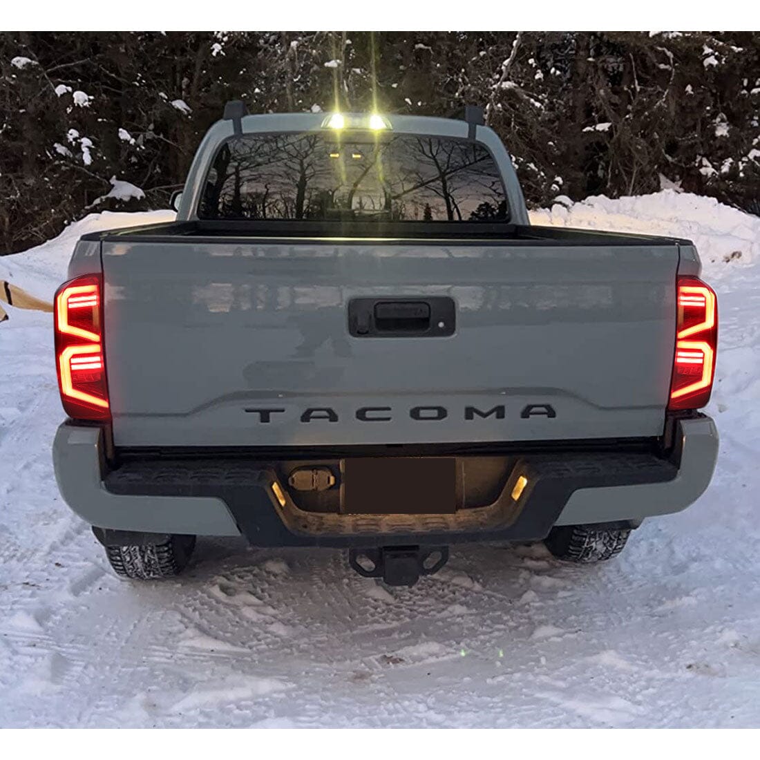 Smoked LED Tail Lights w/DRL Sequential Signal For 16-23 Toyota Tacoma
