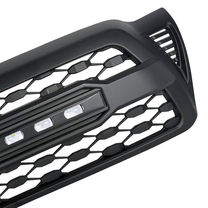 TRD PRO Style Grille W/ LED Off-Road Lights - Matte Black For 2005-2011 Toyota Tacoma | Amoffroad