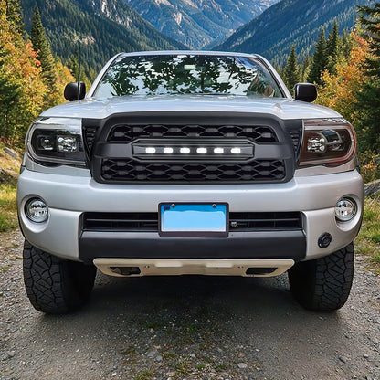 TRD PRO Style Grille W/ LED Off-Road Lights - Matte Black For 2005-2011 Toyota Tacoma | Amoffroad