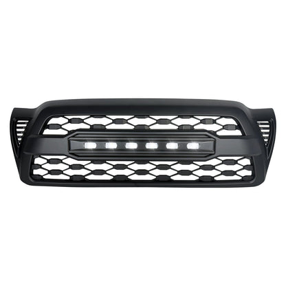 TRD PRO Style Grille W/ LED Off-Road Lights - Matte Black For 2005-2011 Toyota Tacoma | Amoffroad