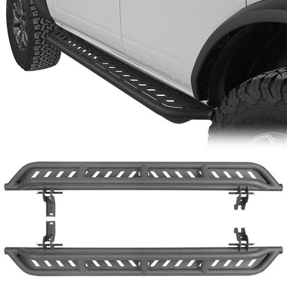4-Door Steel Running Board Side Steps For 2021-2023 Ford Bronco