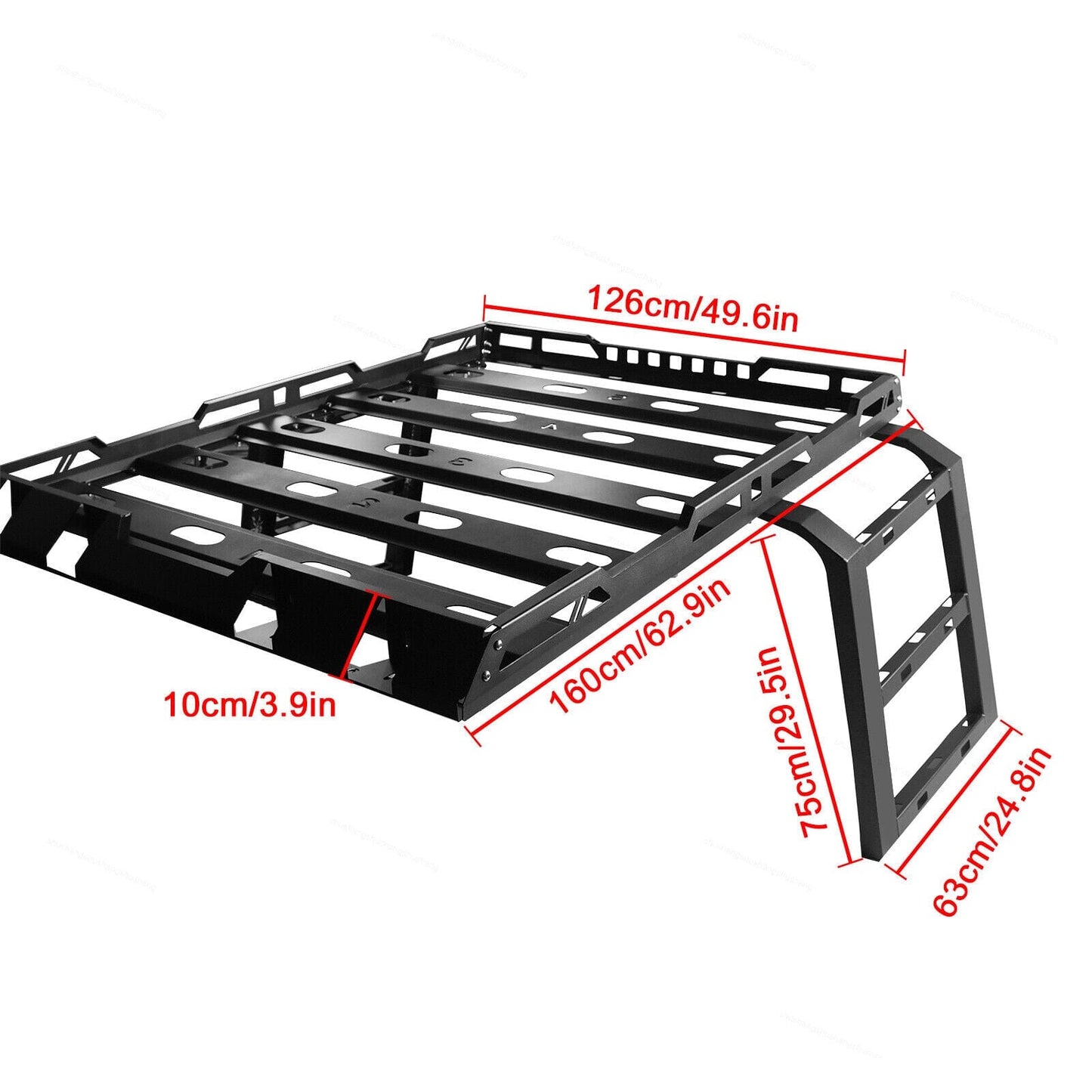 4DR Roof Rack With 2 Side Ladders For 2018-2023 Jeep Wrangler JL