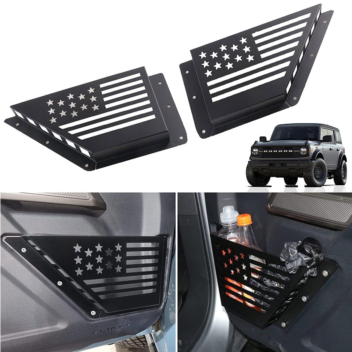 5 Star Style Front Door Storage Box For 2021-2023 Ford Bronco