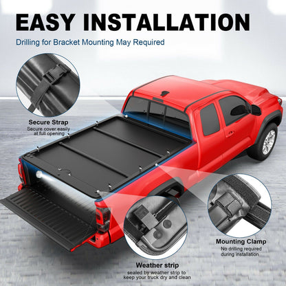 5.5FT Soft Roll Up Truck Bed Tonneau Cover For 2009-2023 Ford F150