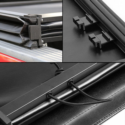 5.7' Bed Triple Fold Adjustable Soft Trunk Tonnage Cover For 2009-2022 Dodge Ram 1500
