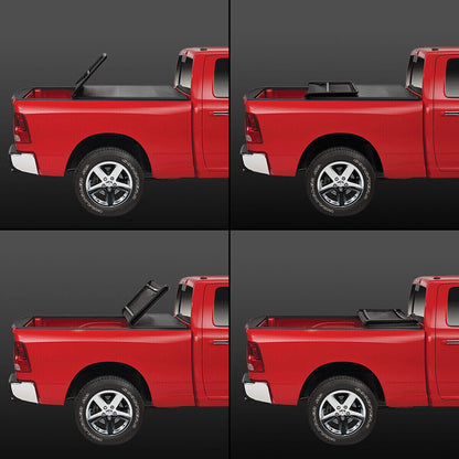 5.7' Bed Triple Fold Adjustable Soft Trunk Tonnage Cover For 2009-2022 Dodge Ram 1500