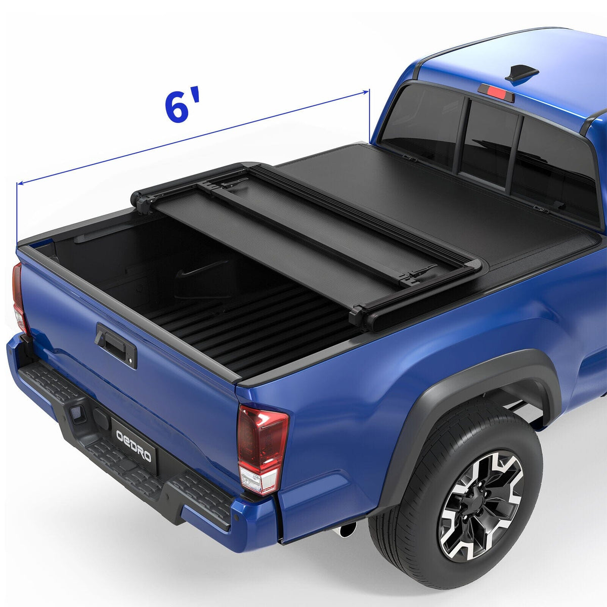 5FT Hard Fold 3-Fold Truck Bed Cover For 2016-2024 Toyota Tacoma W/ LED Light 5FT Hard Fold 3-Fold Truck Bed Cover For 2016-2024 Toyota Tacoma W/ LED Light