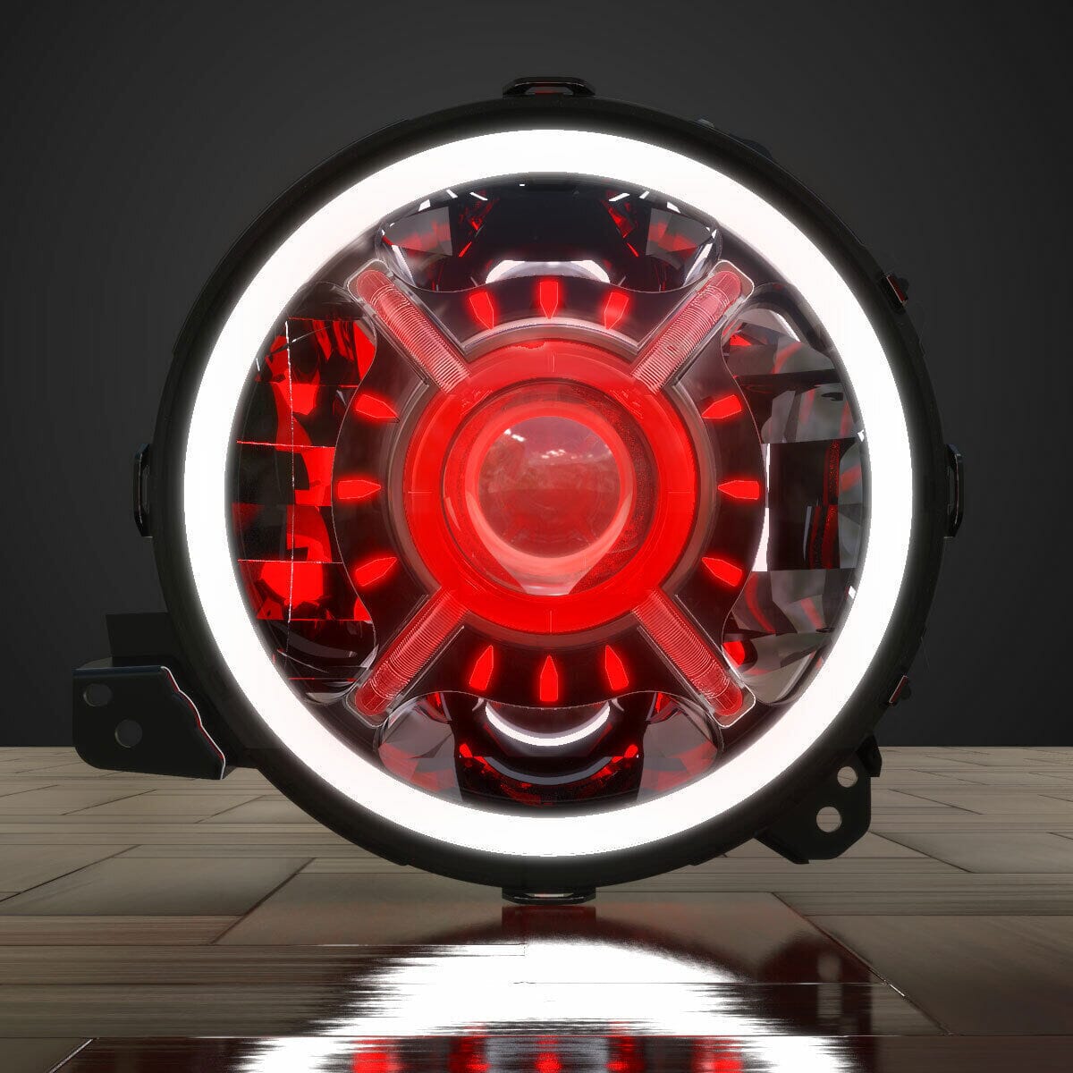 9 Inch RGB Halo LED Headlights For 18-23 Jeep Wrangler JL & Gladiator ...