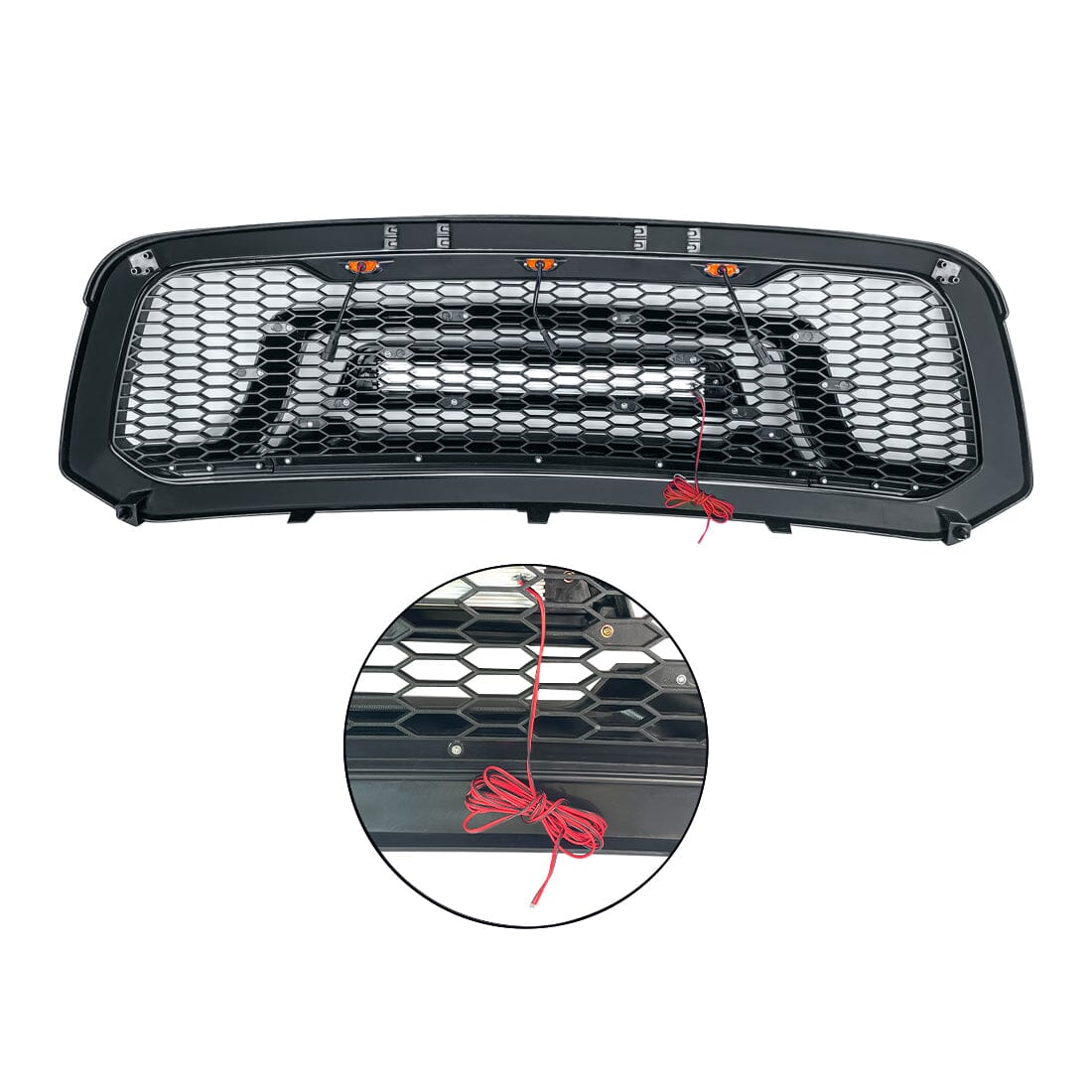 Armor Grille w/Off-Road Lights For 2013-2018 Dodge Ram 1500