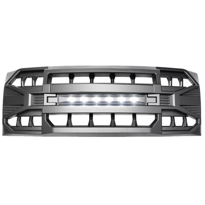 Armor Grille w/Off-Road Lights - Matte Black for 2009-2014 Ford F150