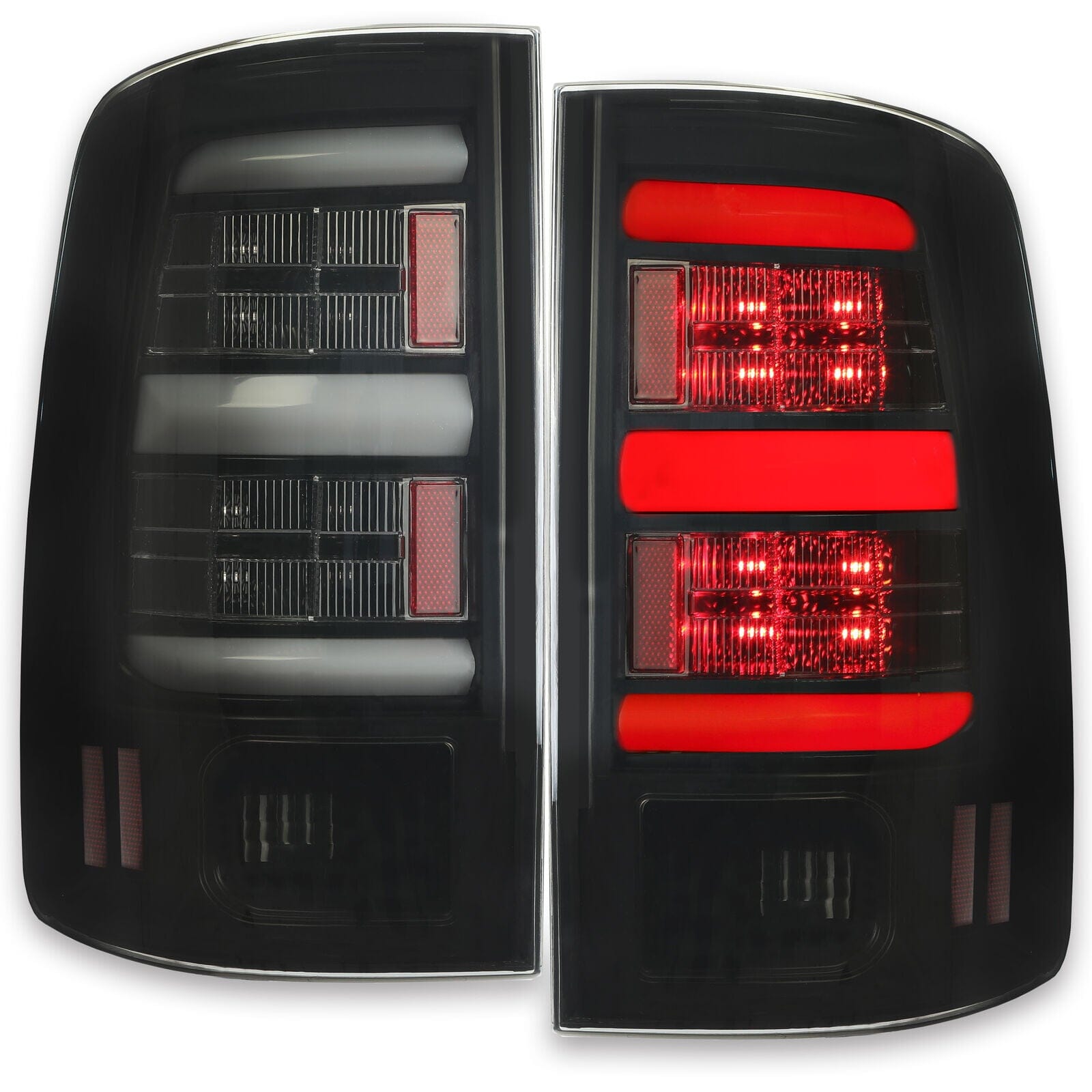 Black LED Tail Lights For 2009-2018 Dodge Ram 1500 2500 3500