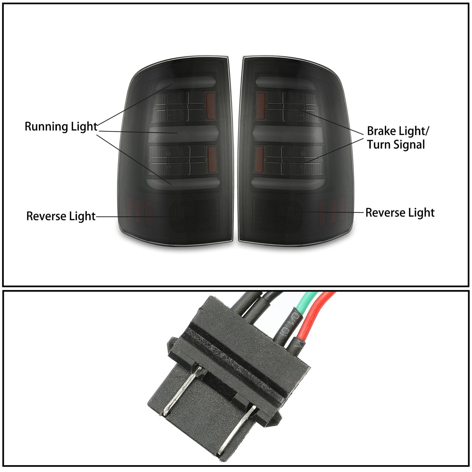 RECON 264369BK OLED TAIL LIGHTS IN SMOKED DODGE RAM 1500 09-18 & 2500/3500 10-18 - Foto 9