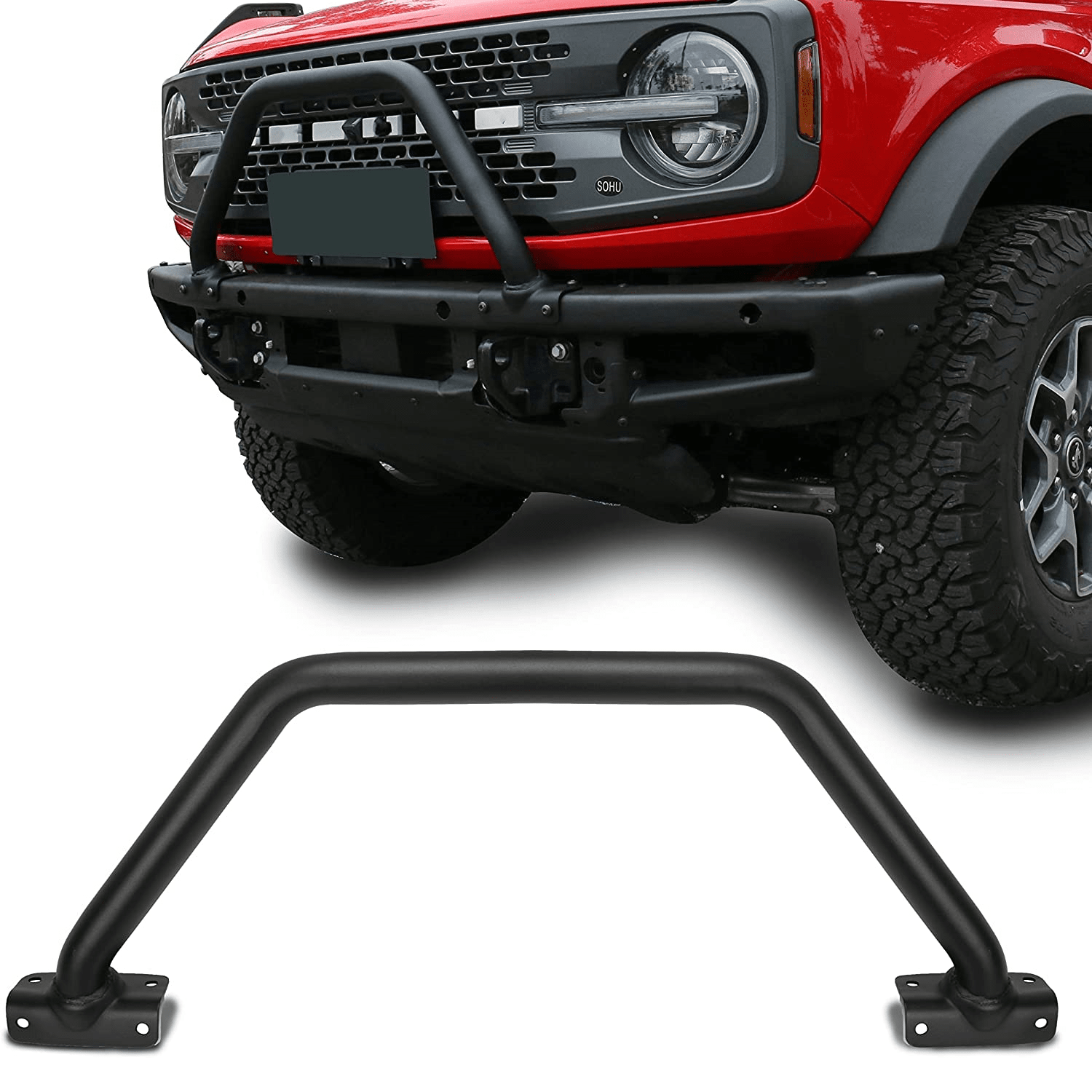 Bumper Brush Guard Bull Bar Bumper Brush Guard Off Road Grill For 2021-2023 Ford Bronco